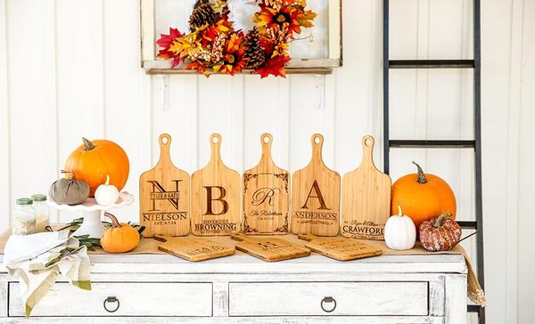 Personalized Handled Bamboo Serving Boards! 8 Amazing Designs!
