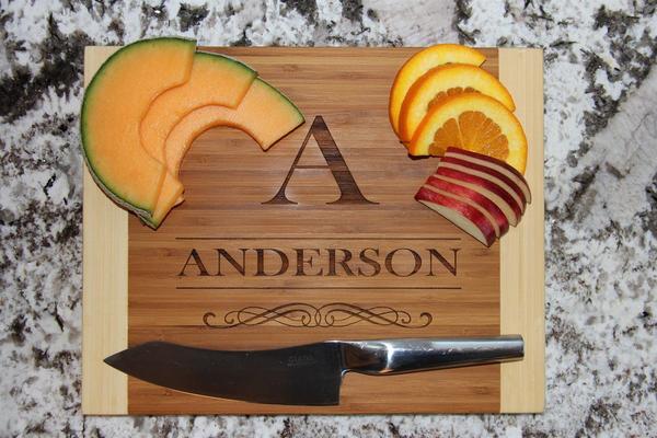 Better Home and Gardens 11x14 Two-Tone Bamboo Boards - Qualtry Personalized Gifts