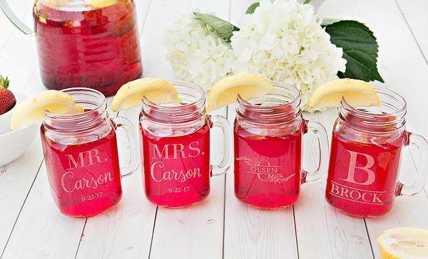 Customizable Mason Jar Mugs