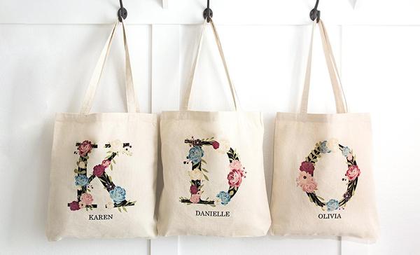 Monogrammed Tote Bags