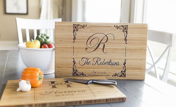 New Personalized Cutting Board 11x17 Bamboo