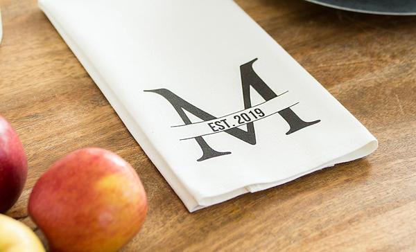 Personalized Farmhouse Kitchen Tea Towels