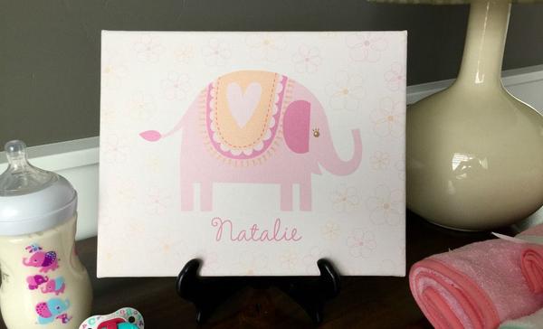 Personalized Canvas Wall Décor - Classic Design - Baby Girl - Qualtry