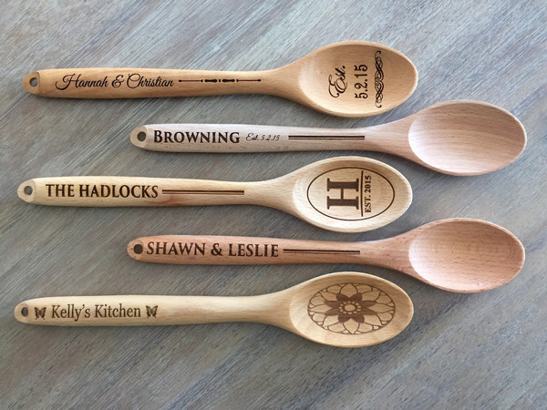 Personalized Decorative Wooden Spoons and Forks