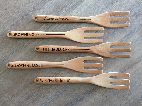 Personalized Decorative Wooden Spoons and Forks