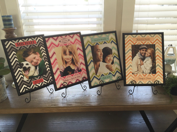 Personalized Designer Photo Frames - Chevron Style