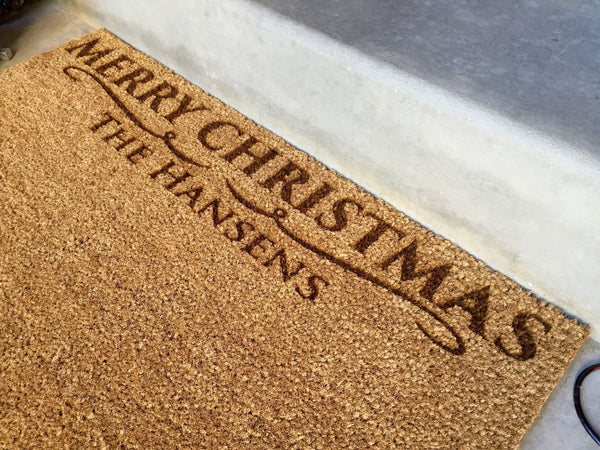 Personalized Christmas Door Mats – 2 Shapes, 2 Designs! - Qualtry