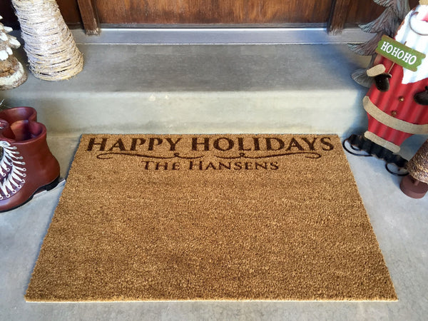 Personalized Christmas Door Mats – 2 Shapes, 2 Designs! - Qualtry