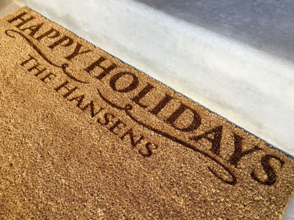 Personalized Christmas Door Mats – 2 Shapes, 2 Designs! - Qualtry