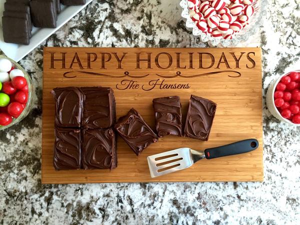 Personalized 11x17 Christmas Bamboo Cutting Boards – 3 Designs! - Qualtry Personalized Gifts