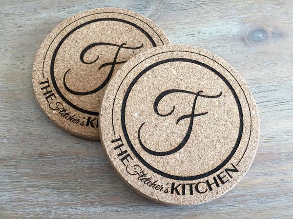 Personalized Thick Cork Coasters – Set of 2! – 6 Amazing Designs!