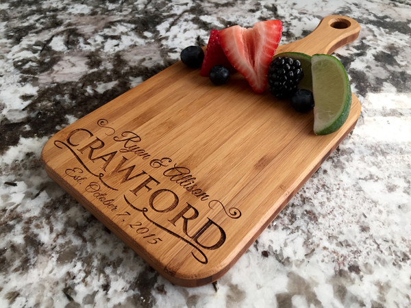 Personalized Handled Bamboo Serving Boards! 8 Amazing Designs!