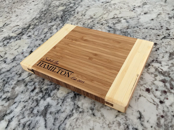 Corporate 5 Dollar Discount Page - Customized Bamboo Cutting Board 6x8 (Two Tone)