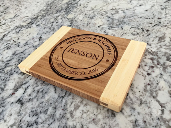 Corporate 5 Dollar Discount Page - Customized Bamboo Cutting Board 6x8 (Two Tone)