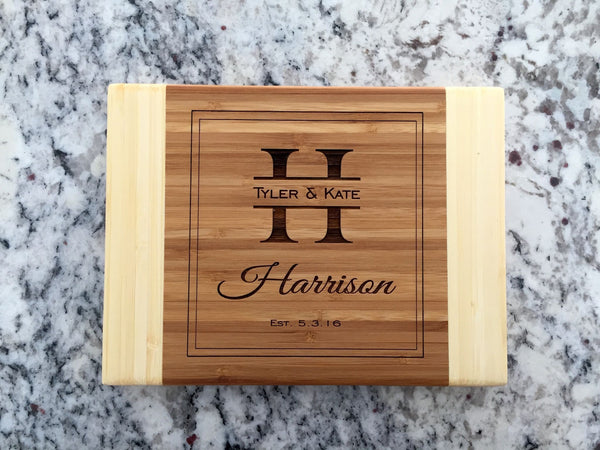 Corporate 5 Dollar Discount Page - Customized Bamboo Cutting Board 6x8 (Two Tone)