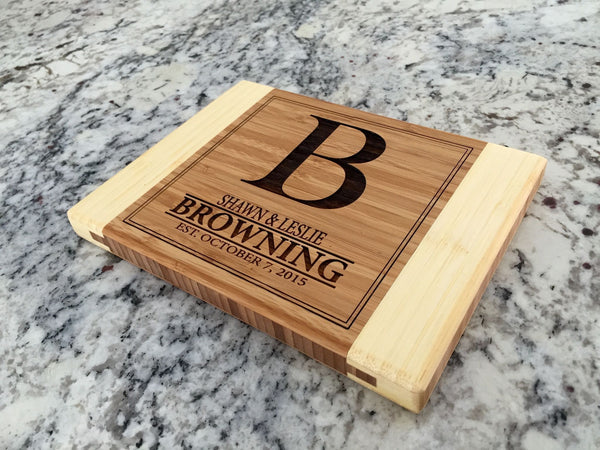 Corporate 5 Dollar Discount Page - Customized Bamboo Cutting Board 6x8 (Two Tone)