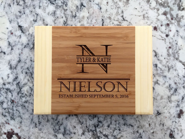 Corporate 5 Dollar Discount Page - Customized Bamboo Cutting Board 6x8 (Two Tone)