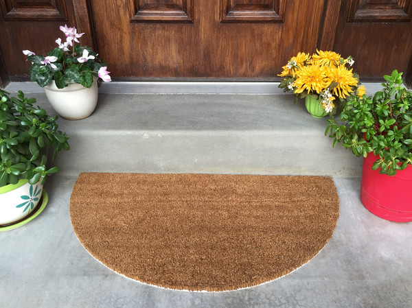 Extra Large Latex-backed 100% Coir Circular Door Mat