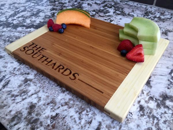 Personalized Cutting Board 11x14 Bamboo – 11 Styles! - Qualtry Personalized Gifts