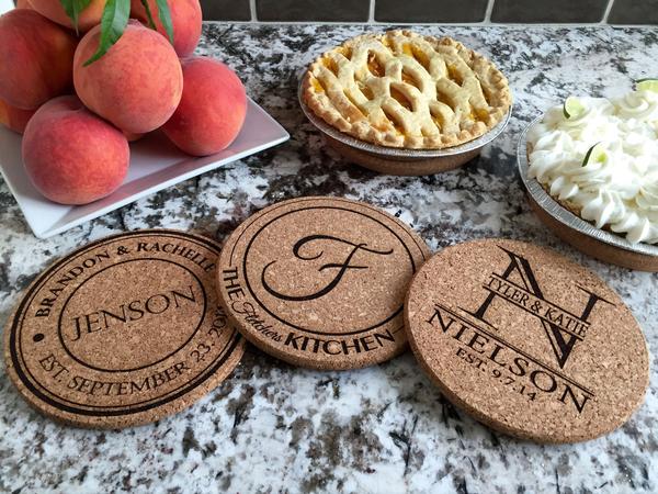 Personalized Large Kitchen Hot Pad - Choose From 5 Different Designs