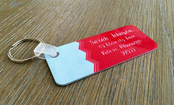 Personalized Key Chains - Rectangle Designs - Qualtry