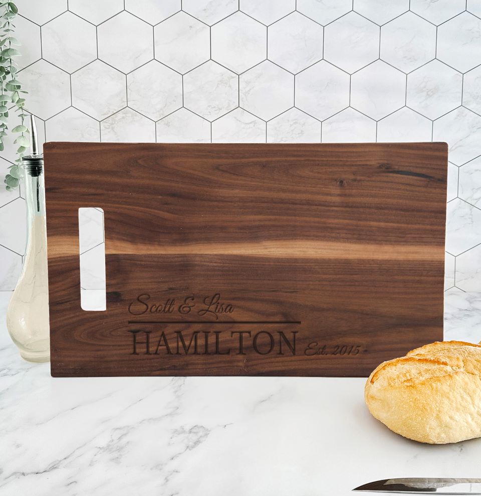 Personalized 11x17 Walnut Cutting Boards